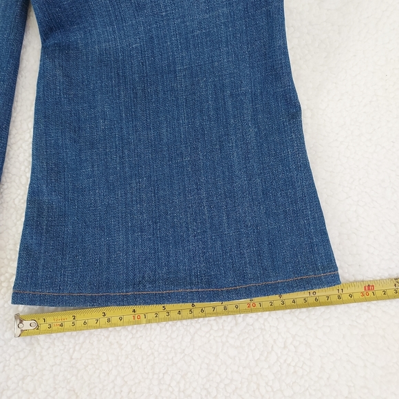 Madewell Flea Market Flare High waisted Whiskers Size 25 Blue Denim Jeans - Picture 10 of 14